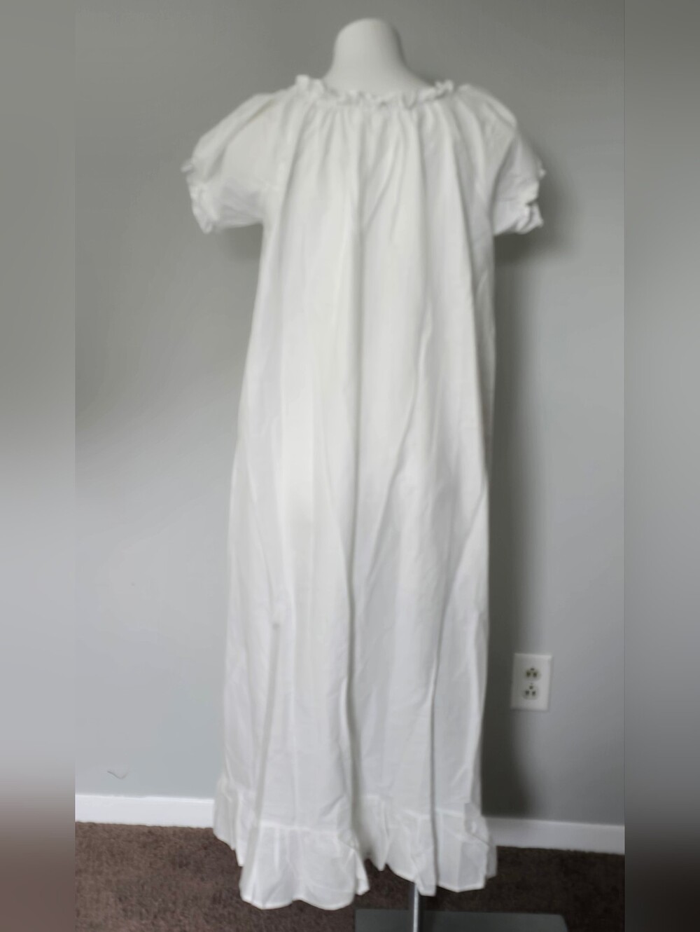 Nwt SuEasy Retro The Daphne Chemise Victorian Nightgown, White, Small - Picture 4 of 9